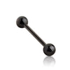 Black IP over Surgical Steel Tongue Ring