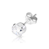 5mm .925 Sterling Silver round CZ ear studs. (sold by pair)