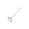 .925 Sterling Silver Nose Pin with AAA Clear Color CZ Stone.