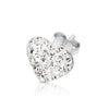 .925 Sterling Silver Ferido Crystal Heart Earrings
