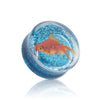 Clear UV Acrylic Liquid Glitter Goldfish Tunnel Ear Plugs