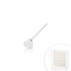 .925 Sterling Silver Heart Nose Pin