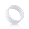 White Acrylic Double Flare tunnel Plugs