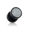 Black IP over Surgical Steel Moon Dust Faux Plug