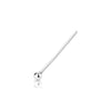 .925 Sterling Silver 1mm Silver Ball Nose Pin.