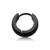 Black IP over 316L Steel Hoop Earrings